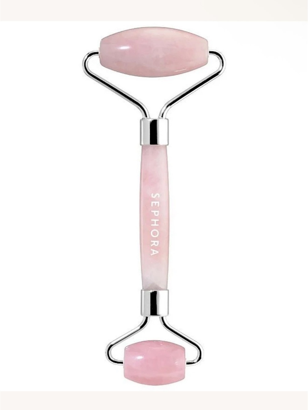 Sephora Rose Quartz Stone Double Facial Roller NEW